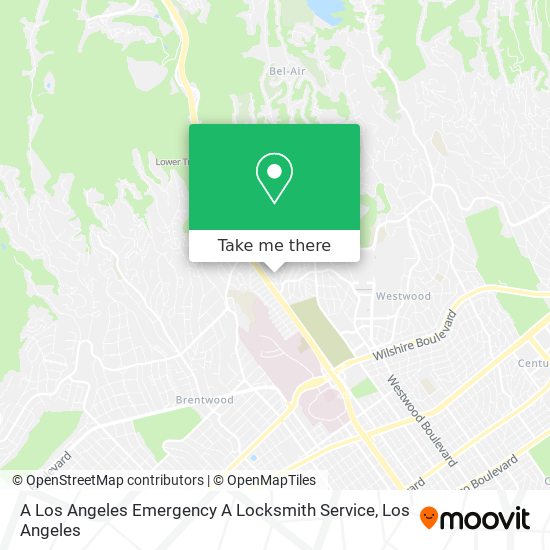 Mapa de A Los Angeles Emergency A Locksmith Service
