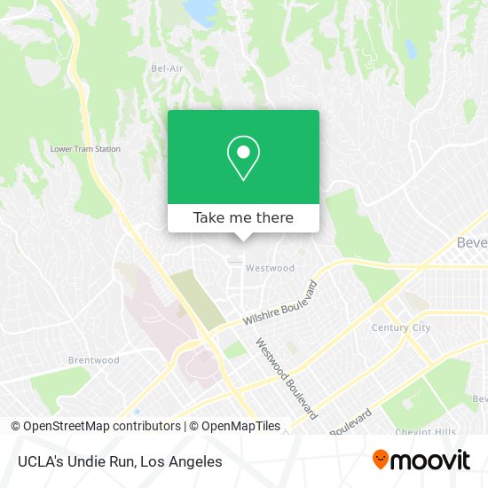UCLA's Undie Run map