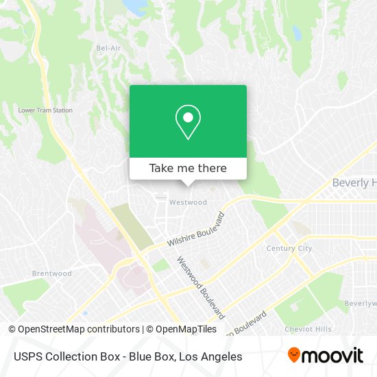 Mapa de USPS Collection Box - Blue Box