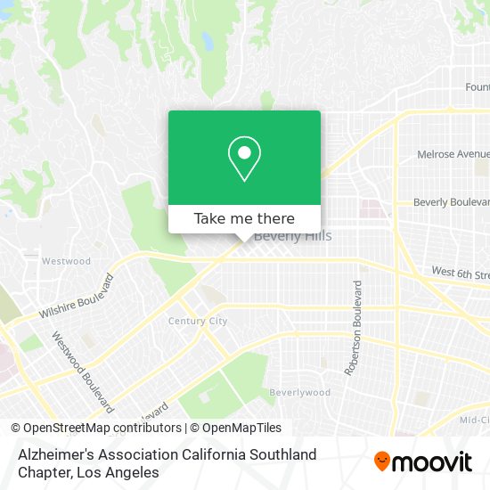 Alzheimer's Association California Southland Chapter map