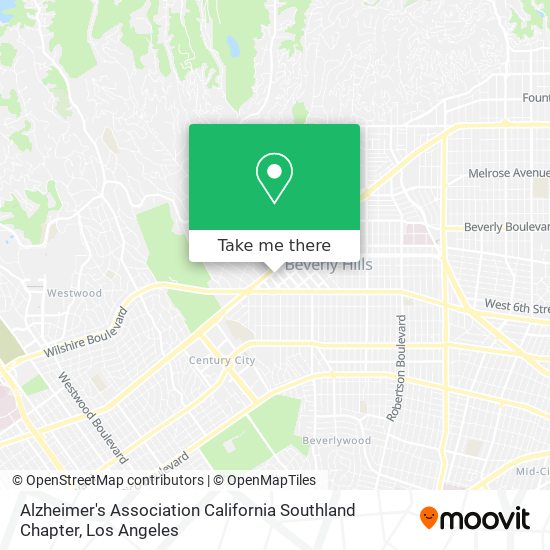 Mapa de Alzheimer's Association California Southland Chapter