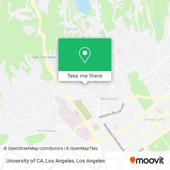 University of CA, Los Angeles map