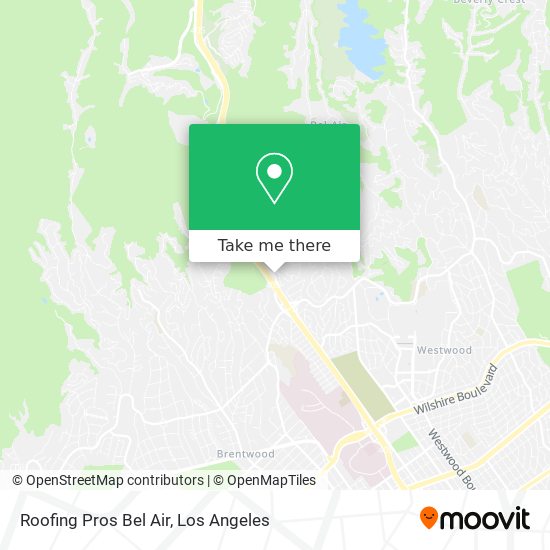 Roofing Pros Bel Air map