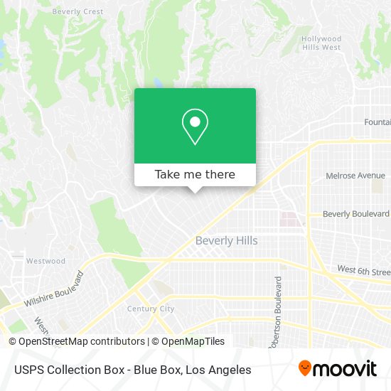 Mapa de USPS Collection Box - Blue Box