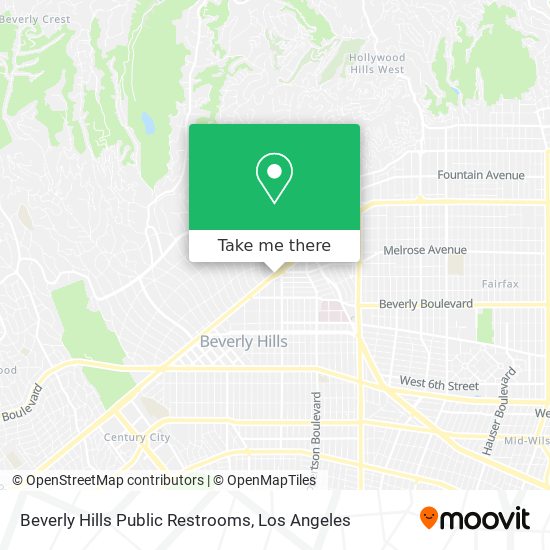 Mapa de Beverly Hills Public Restrooms