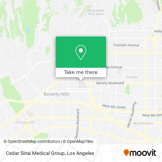 Mapa de Cedar Sinai Medical Group