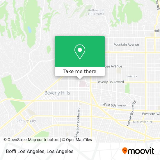 Mapa de Boffi Los Angeles