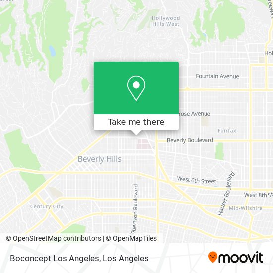 Mapa de Boconcept Los Angeles