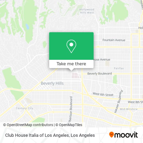 Mapa de Club House Italia of Los Angeles