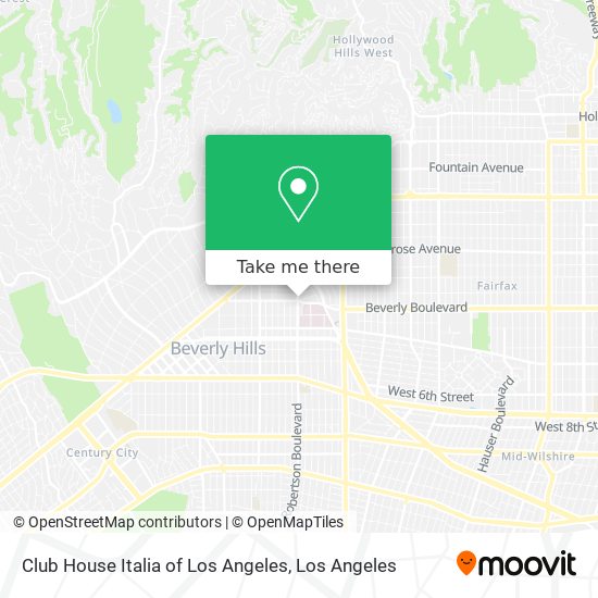 Club House Italia of Los Angeles map