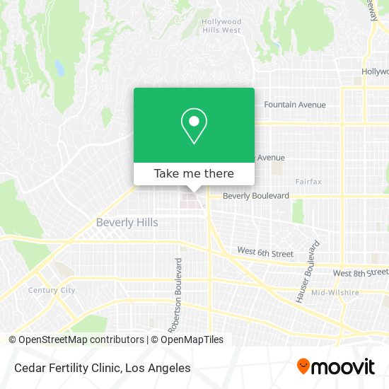 Mapa de Cedar Fertility Clinic