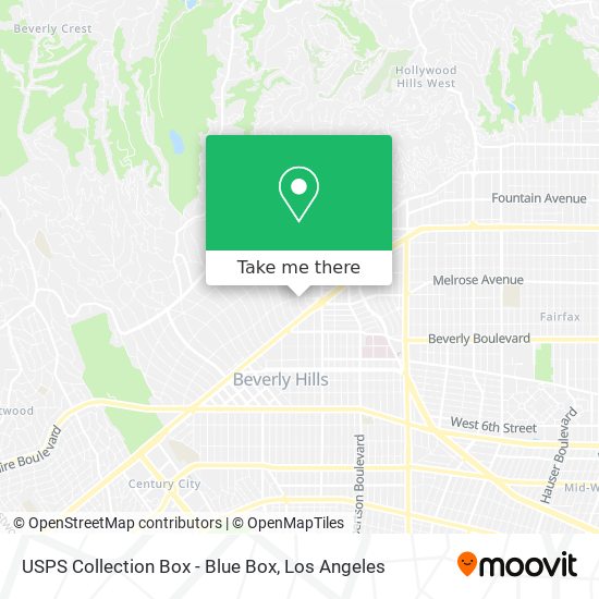 USPS Collection Box - Blue Box map