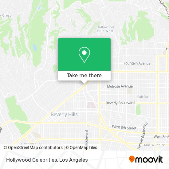 Hollywood Celebrities map