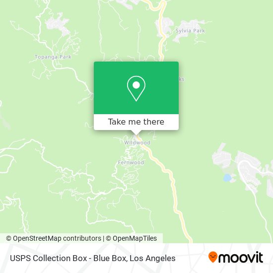 Mapa de USPS Collection Box - Blue Box