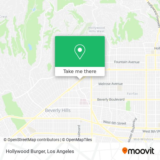 Mapa de Hollywood Burger