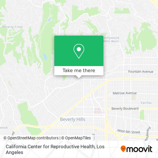 California Center for Reproductive Health map