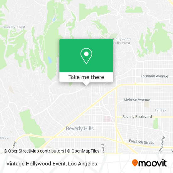 Mapa de Vintage Hollywood Event