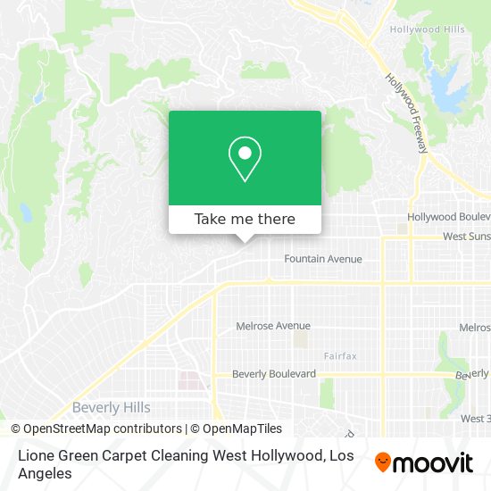 Lione Green Carpet Cleaning West Hollywood map