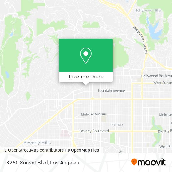 8260 Sunset Blvd map