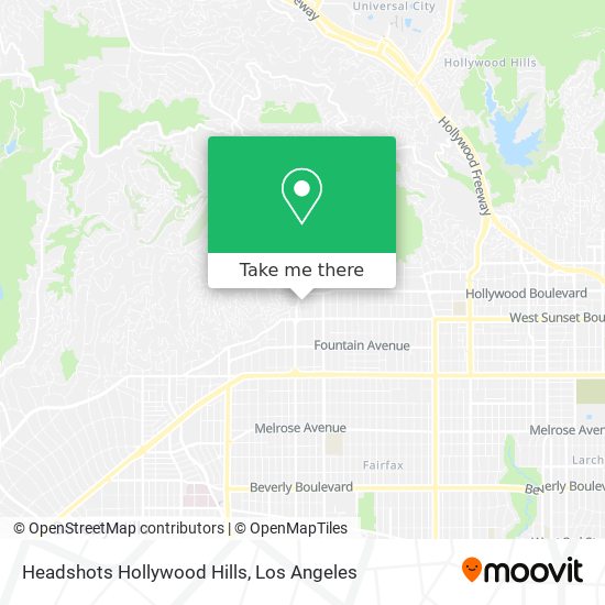 Mapa de Headshots Hollywood Hills