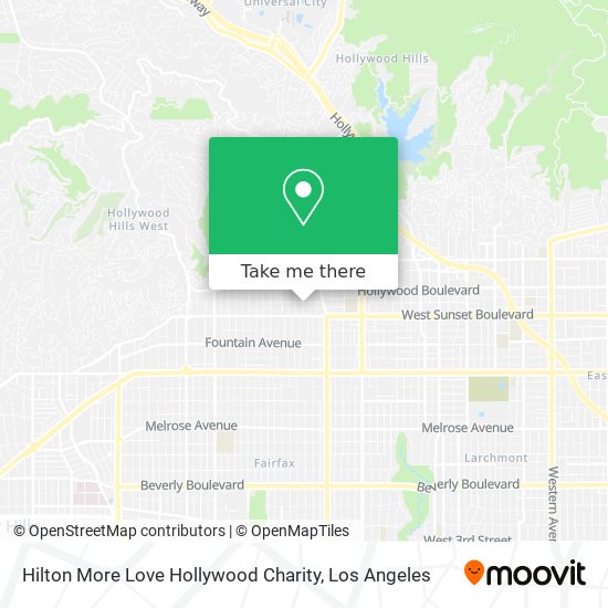 Mapa de Hilton More Love Hollywood Charity