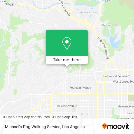 Michael's Dog Walking Service map