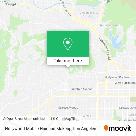 Mapa de Hollywood Mobile Hair and Makeup