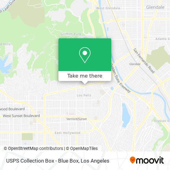 USPS Collection Box - Blue Box map