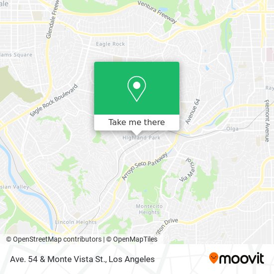 Ave. 54 & Monte Vista St. map