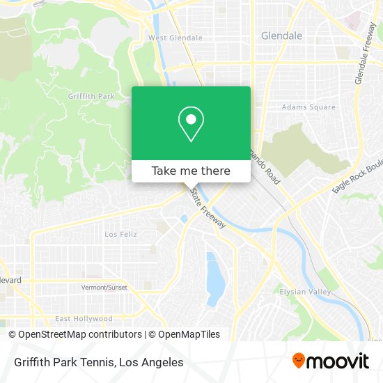 Mapa de Griffith Park Tennis