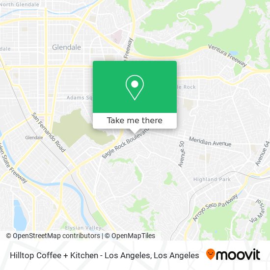 Mapa de Hilltop Coffee + Kitchen - Los Angeles