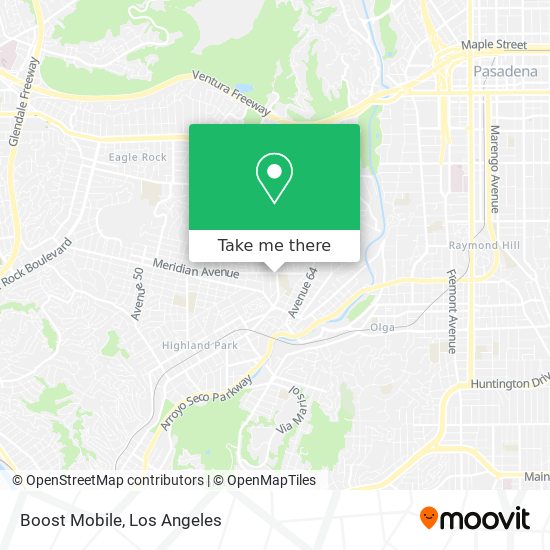 Mapa de Boost Mobile