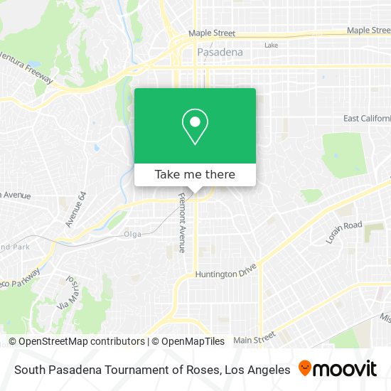 Mapa de South Pasadena Tournament of Roses