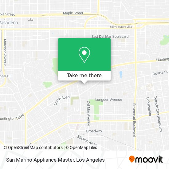 San Marino Appliance Master map