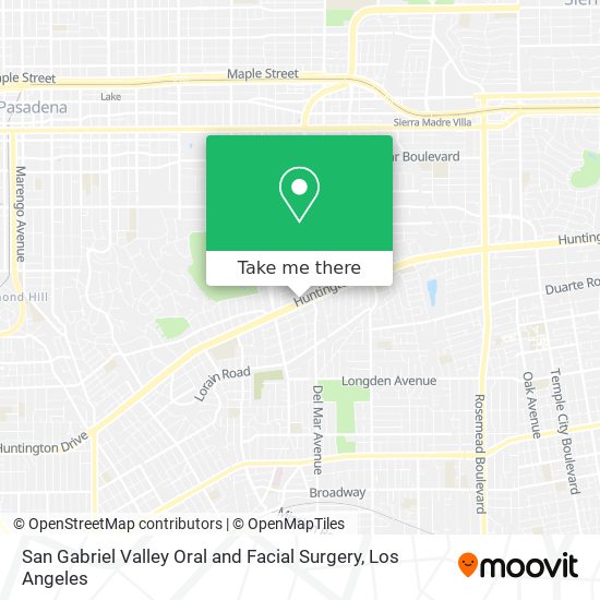 San Gabriel Valley Oral and Facial Surgery map