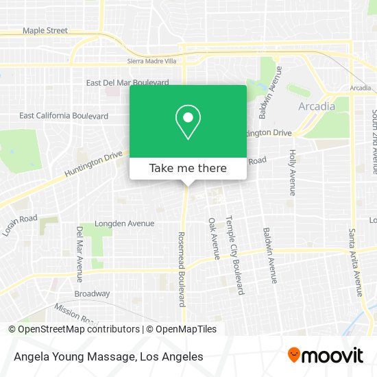 Angela Young Massage map