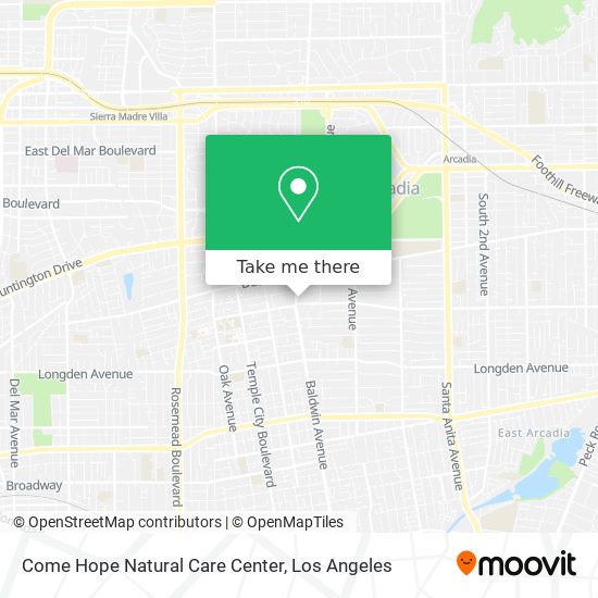 Come Hope Natural Care Center map