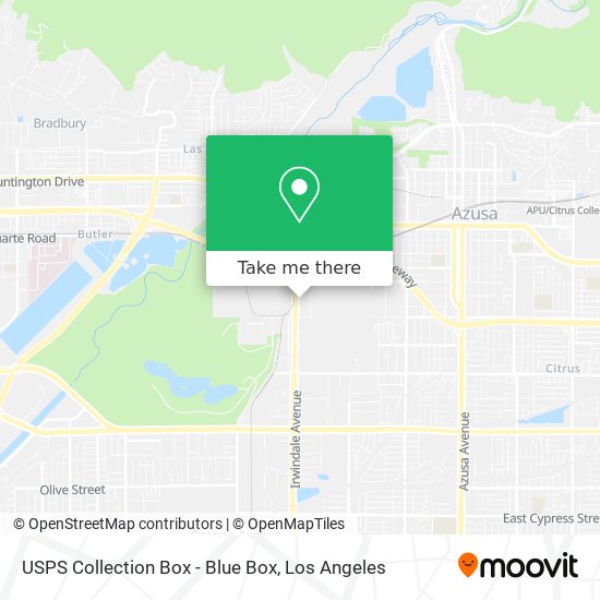 USPS Collection Box - Blue Box map