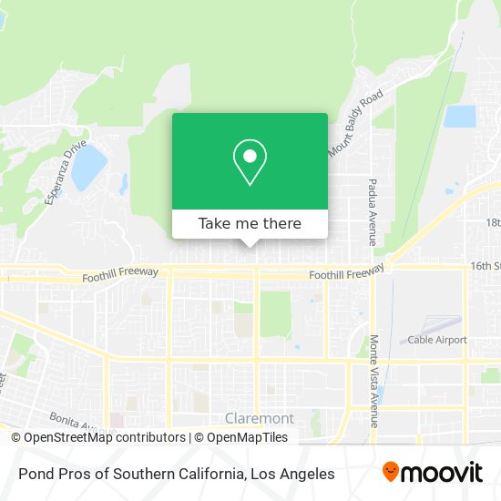 Pond Pros of Southern California map