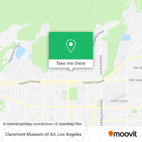 Claremont Museum of Art map