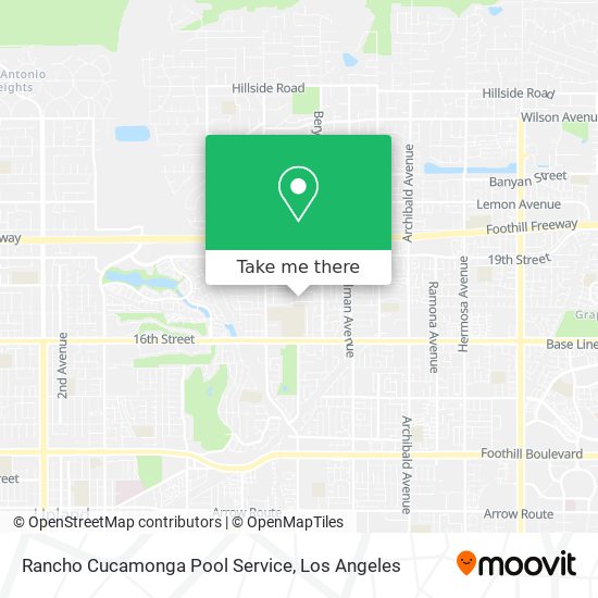 Mapa de Rancho Cucamonga Pool Service