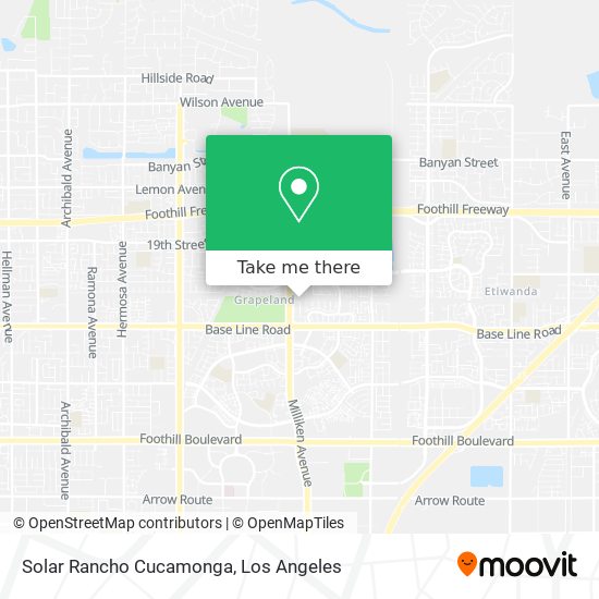 Solar Rancho Cucamonga map