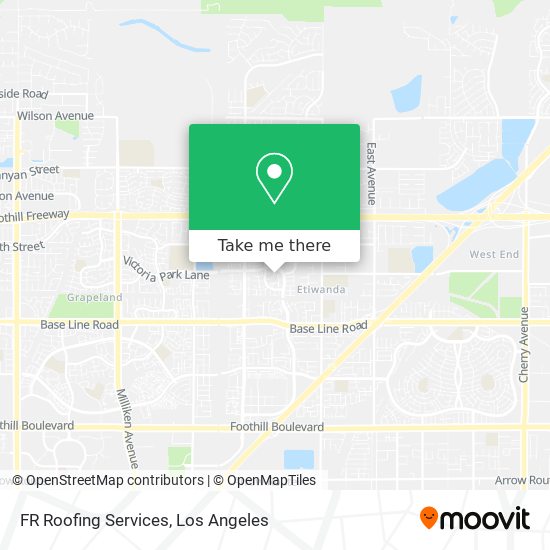 FR Roofing Services map