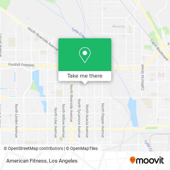 American Fitness map