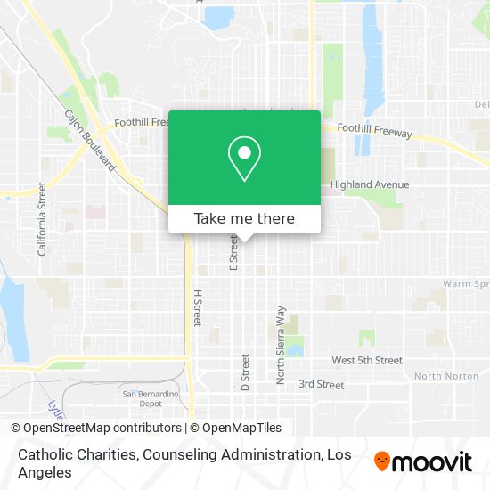 Mapa de Catholic Charities, Counseling Administration