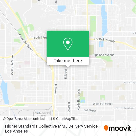 Higher Standards Collective MMJ Delivery Service map