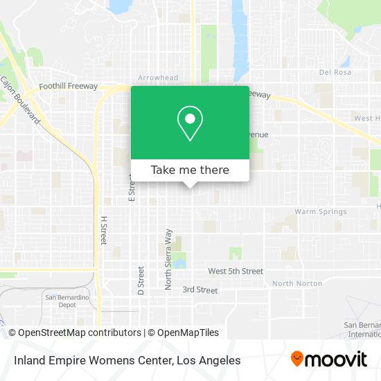 Inland Empire Womens Center map