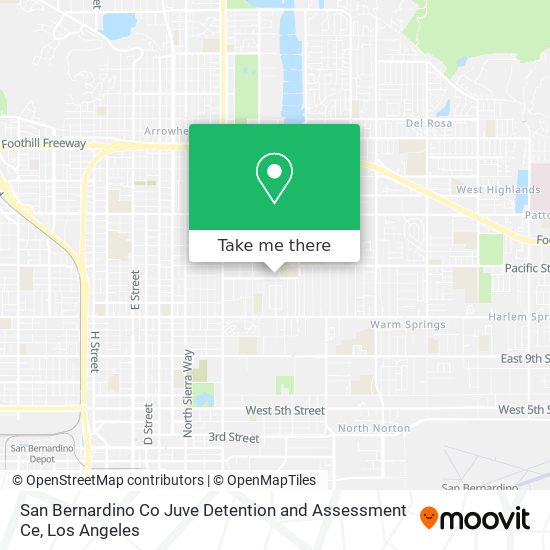 Mapa de San Bernardino Co Juve Detention and Assessment Ce