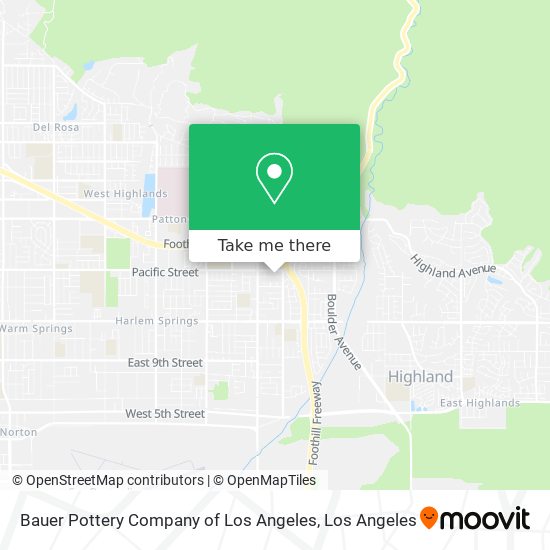 Bauer Pottery Company of Los Angeles map