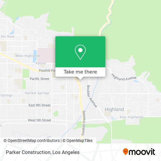 Parker Construction map